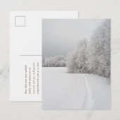 雪景色の小道、新年のホリデーポストカード シーズンポストカード (正面/裏面)