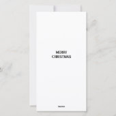 雪景色の松の木のリンゴ版画 シーズンカード (裏面)