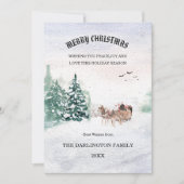 雪景色の森メリークリスマスホリデーカード シーズンカード (正面)