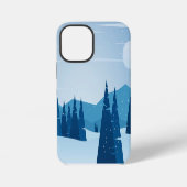 雪景色の風景 iPhoneケース (裏面)