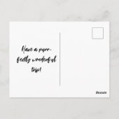 雪景色をスキーでカスタマイズ ポストカード (裏面)