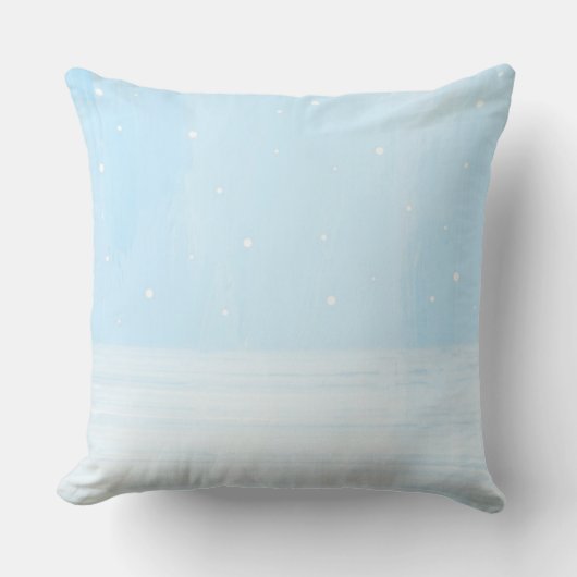 雪景色アート クッション (正面)