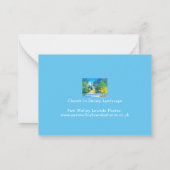 雪景色クリスマスカードの教会 ノートカード (裏面)