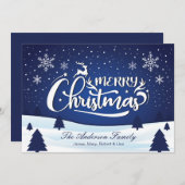 雪景色クリスマスカード シーズンカード (正面/裏面)