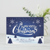 雪景色クリスマスカード シーズンカード (スタンド正面)