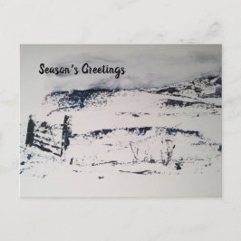 雪景色クリスマスシーンクリスマスカード シーズンポストカード