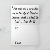 雪景色クリスマス カード (内部)