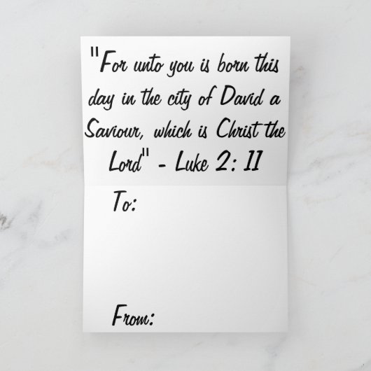 雪景色クリスマス カード (内部)