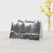 雪景色クリスマス カード (黄色い花)