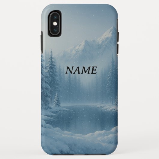 雪景色パーソナライズされた電話ケース Case-Mate iPhoneケース (裏面)