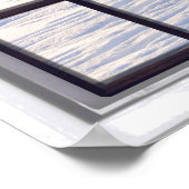 雪景色フェイク冬のシーンウィンドウ ポスター (角)