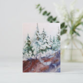雪景色プリントはがき ポストカード (スタンド正面)