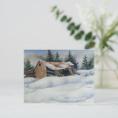 雪景色プリントはがき ポストカード (スタンド正面)