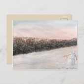 雪景色ポストカード ポストカード (正面/裏面)