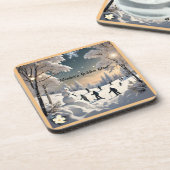「雪景色美しい」 コースター (左側)