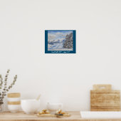 雪景色聖なる書物、 経典ポスター ポスター (キッチン)