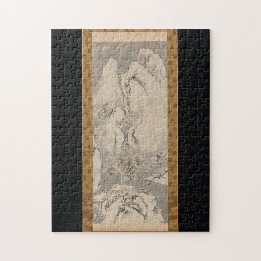 雪景色1744榊ひゃくせん ジグソーパズル (縦)