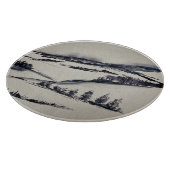 雪景色 カッティングボード (角)