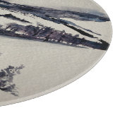 雪景色 カッティングボード (角)