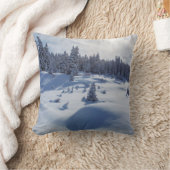 雪景色 クッション (ブランケット)