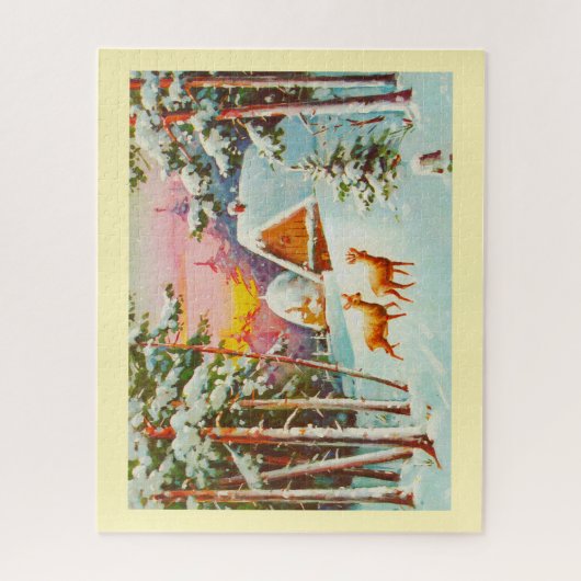 雪景色 ジグソーパズル (縦)