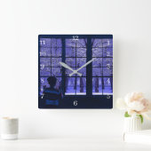 雪景色 スクエア壁時計 (ホーム)