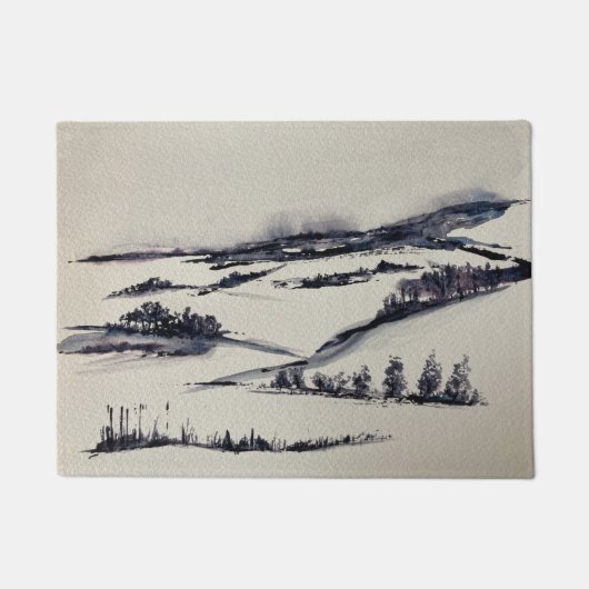 雪景色 ドアマット (正面)