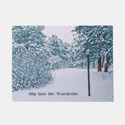 雪景色 ドアマット (正面)