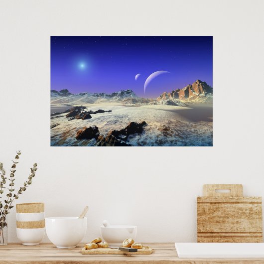 雪景色 ポスター (キッチン)