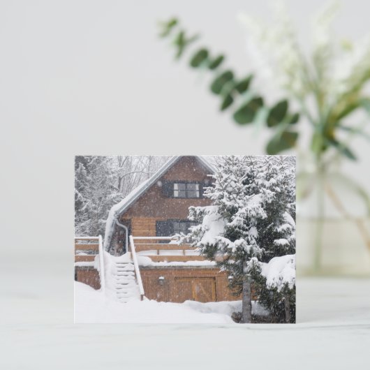 雪景色 ポストカード (スタンド正面)