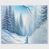 雪景色 ラッピングペーパー (フラット)