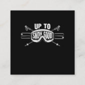 雪最高のに乗るスノーボードスキーのギフト スクエア名刺 (正面)