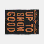 雪最高の盤スキー乗りギフトかわいいスキーヤーズマン フリースブランケット (正面(横))