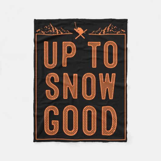雪最高の盤スキー乗りギフトかわいいスキーヤーズマン フリースブランケット (正面)