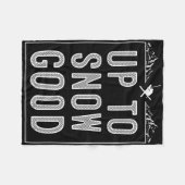 雪最高の盤スキー乗りギフトかわいいスキーヤーズマン フリースブランケット (正面(横))