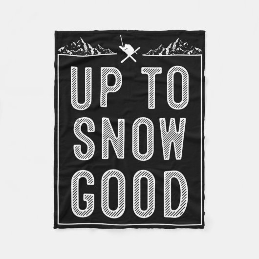 雪最高の盤スキー乗りギフトかわいいスキーヤーズマン フリースブランケット (正面)
