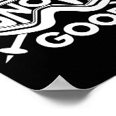 雪最高の盤スキー乗りギフトかわいいスキーヤーズマン ポスター (角)