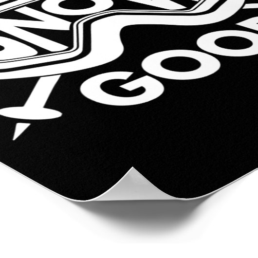 雪最高の盤スキー乗りギフトかわいいスキーヤーズマン ポスター (角)