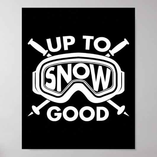 雪最高の盤スキー乗りギフトかわいいスキーヤーズマン ポスター (正面)