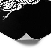 雪最高の盤スキー乗りギフトかわいいスキーヤーズマン ポスター (角)