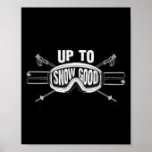 雪最高の盤スキー乗りギフトかわいいスキーヤーズマン ポスター (正面)