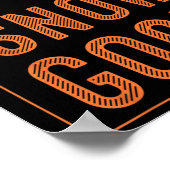 雪最高の盤スキー乗りギフトかわいいスキーヤーズマン ポスター (角)