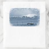 雪来が降る（クリスマス） 長方形シール (バッグ)