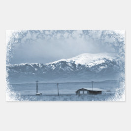 雪来が降る（クリスマス） 長方形シール