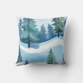 雪松林 | 冬の水彩 クッション (裏面)