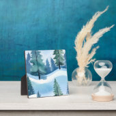 雪松林 | 冬の水彩 フォトプラーク (インサイチュ)