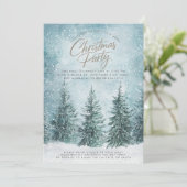 雪松雪クリスマスツリー冬クリスマス 招待状 (スタンド正面)