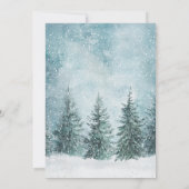 雪松雪クリスマスツリー冬クリスマス 招待状 (裏面)