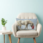 雪枕の馬と女 ランバークッション (椅子)