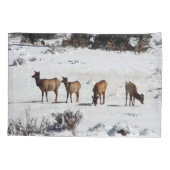 雪枕ケースに入れたエルク 枕カバー (裏面)